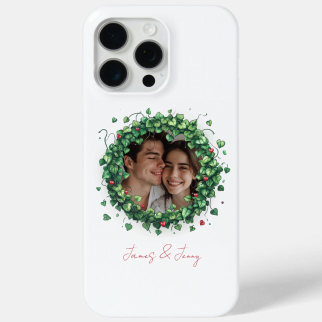 Coques Case-Mate iPhone Coeurs et ivoire verts (Verso)