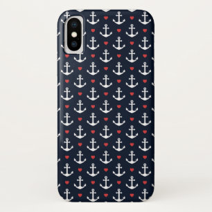 Coque Case-Mate iPhone Coeurs et motif d'Ancres
