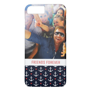 Coque Case-Mate iPhone Coeurs et motif   d'Ancres votre photo et texte
