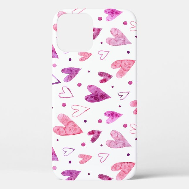 Coques Case-Mate iPhone Coeurs et Pois roses : Plaisir romantique. (Verso)