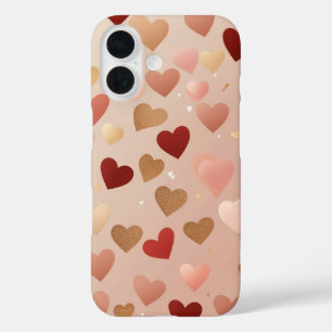 Coque Pour iPhone 16 Coeurs flottants Romance