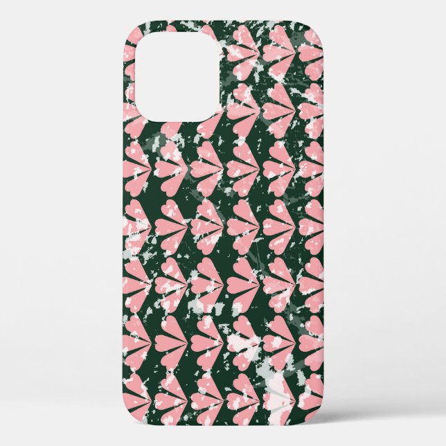Coques Case-Mate iPhone Coeurs gronces et fleurs motif. (Verso)