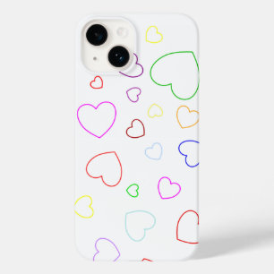 Coques Pour iPhone Coeurs heureux 1 - colorés - cas Girly mignon -