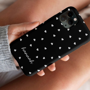 Case-Mate iPhone Case Coeurs noir et blanc Motif Monogramme iPhone