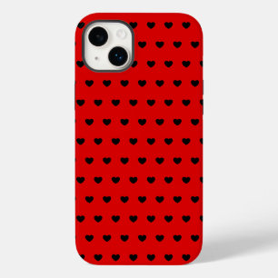 Coque Case-Mate iPhone Coeurs Noirs cool En Frappe Rouge