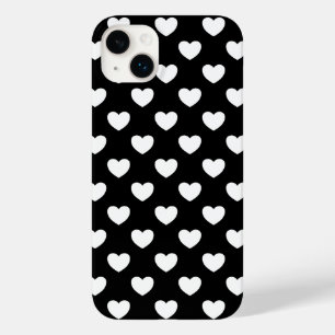 Coque Case-Mate iPhone Coeurs Noirs Et Blancs Style Polka Trendy Dot