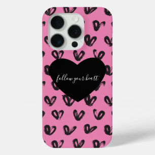 Coque Case-Mate iPhone Coeurs noirs roses