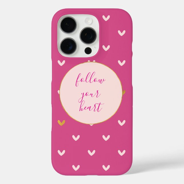 Coques Case-Mate iPhone Cœurs Or Rose Blush Noir (Verso)
