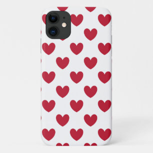 Case-Mate iPhone Case Cœurs pois rouges sur fond blanc