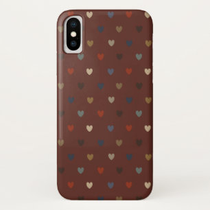 Case-Mate iPhone Case Cœurs polka sur marron kilim