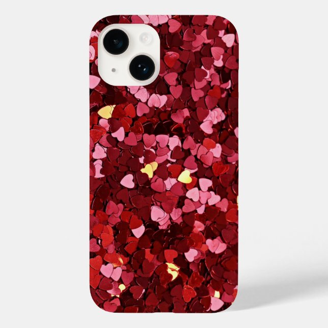 Coques Case-Mate iPhone Coeurs rose et rouge amour (Verso)