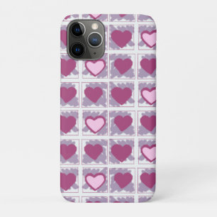 Case-Mate iPhone Case Cœurs roses et carrés aiment Xoxo