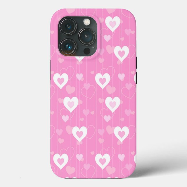 Coques Case-Mate iPhone Coeurs roses mignons (Verso)