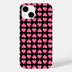 Coque Case-Mate iPhone Coeurs roses sur Noir