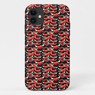 Case-Mate iPhone Case Coeurs rouges avec ailes en noir