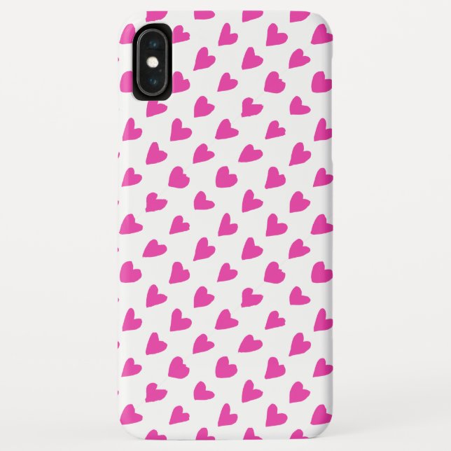 Coques Case-Mate iPhone Coeurs rouges blancs mignons motif (Dos)