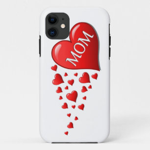 COQUES POUR iPhone COEURS ROUGES POUR MOM