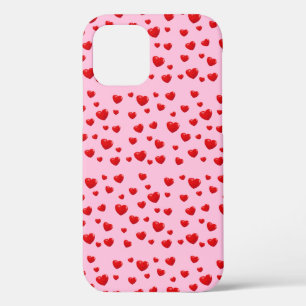 Case-Mate iPhone Case cœurs rouges sur fond rose