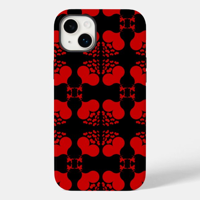 Coques Case-Mate iPhone Cœurs rouges tirés multiples  (Verso)
