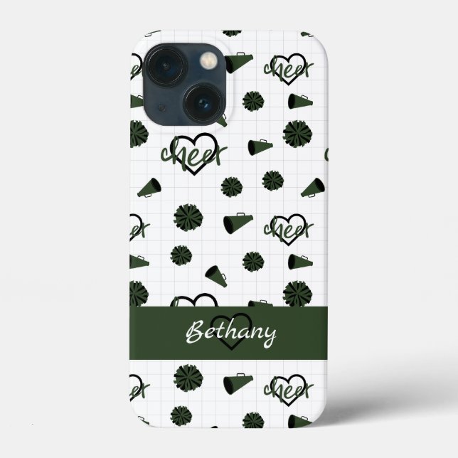 Coques Case-Mate iPhone Coeurs verts de la forêt, Pom Poms, Mégaphone (Verso)