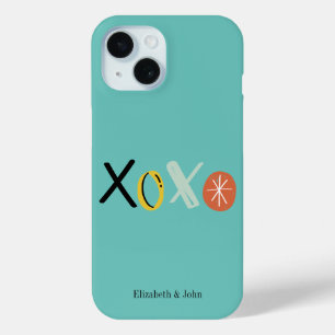 Coque Case-Mate iPhone Coeurs "XOXO" Saint Valentin Mention verte