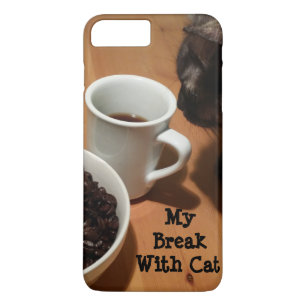 Coque iPhone 7 Plus Coffee Break (chat) iPhone/coque ipad par RoseWrit