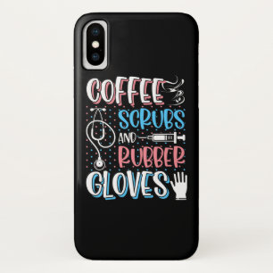 Case-Mate iPhone Case COFFEE SCRUBS RUBBER GLOVES RN Infirmière inscrite