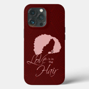 Case-Mate iPhone Case Coiffure noire naturelle   L'amour est dans les ch