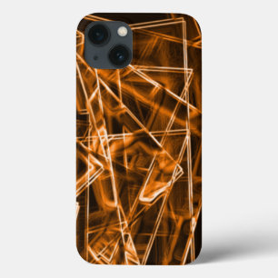 Case-Mate iPhone Case coins carrés et taches "néon" orange