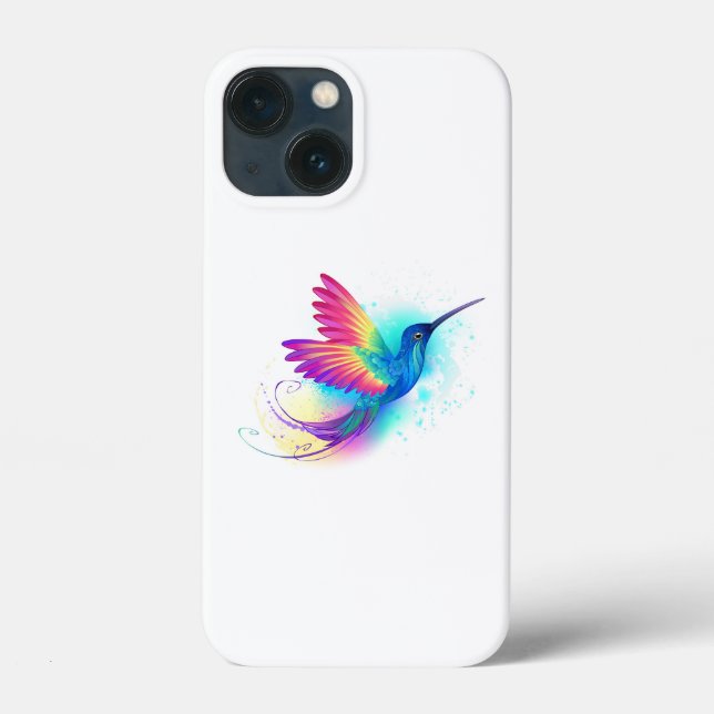 Coques Case-Mate iPhone Colibri arc-en-ciel exotique (Verso)