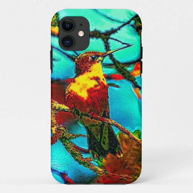 Coques Case-Mate iPhone Colibri Dans Le Jardin (Dos)