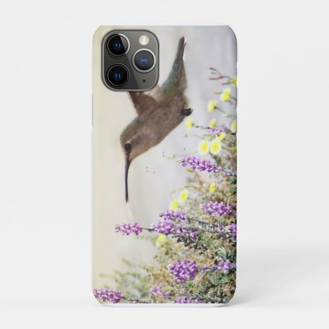 Coques Case-Mate iPhone Colibri et fleurs sauvages Art numérique (Dos)