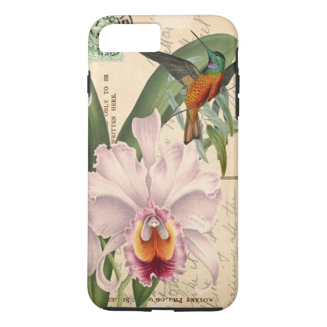 Coques Case-Mate iPhone Colibri et orchidée (Dos)
