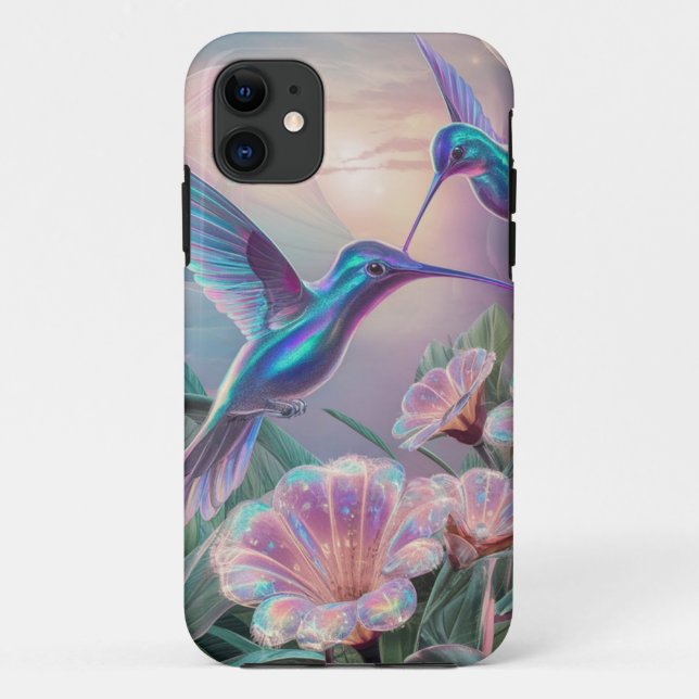 Coques Case-Mate iPhone Colibri floral (Dos)