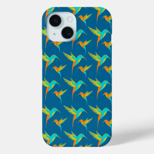 Coque Case-Mate iPhone Colibris exotiques Motif bleu