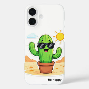 Coque Pour iPhone 16 Coll Cactus Soyez heureux