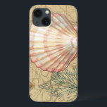 Etui iPhone 13 Collage côtier de carte<br><div class="desc">Il n'y a rien tout à fait comme cette carte de la vie marine. Cette collection translucide de ces coquillages disparaîtra grande sur tous les produits. Elle donne une sensation vintage à l'image et capture l'eau du fond de vie marine. Elle inclut un coquillage rose et blanc de rayure et...</div>