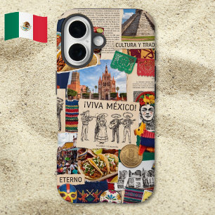 Coque Pour iPhone 16 Collage d'album-souvenir Fun Mexicore Viva Mexique