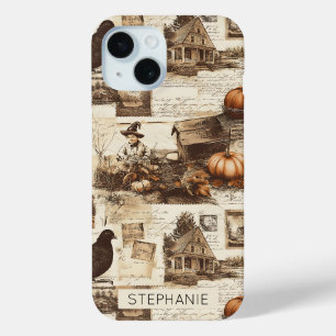 Coque Case-Mate iPhone Collage d'automne vintage   Ephémère sépitique rus