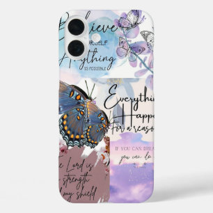 Coque Pour iPhone 16 Plus Collage de citations pastel