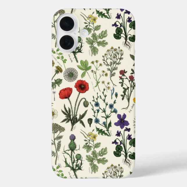 Coques Case-Mate iPhone Collage de fleurs sauvages (Verso)
