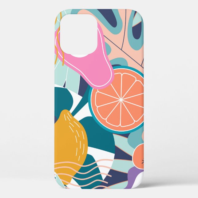 Coques Case-Mate iPhone Collage de jungle exotique et moderne. (Verso)