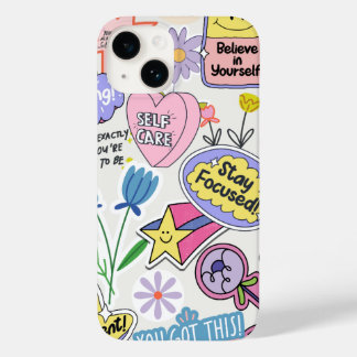 Coque Case-Mate iPhone Collage de l'autocollant d'affirmation positive