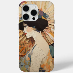 Coque Case-Mate iPhone Collage de papier numérique Portrait de femme Impr