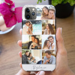 Case-Mate iPhone Case Collage de photos 7 personnalisées Marbre gris<br><div class="desc">Coque iphone de collage photo moderne avec arrière - plan en marbre gris, que vous pouvez personnaliser avec votre nom et 7 de vos photos préférées. Le modèle est configuré pour vous permettre d'ajouter vos photos, de travailler de haut en bas en rangées. Votre nom est écrit dans une élégante...</div>