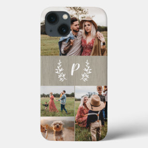 Case-Mate iPhone Case Collage de photos à monogramme rustique