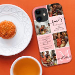 Case-Mate iPhone Case Collage de photos de famille personnalisées Citati<br><div class="desc">Ce design de collage photo de famille moderne et élégant est parfait pour toute famille aimante et douce. Il comprend quatre photographies personnalisables, deux citations et votre monogramme familial. Les citations incluent, "Famille. Ensemble, c'est notre endroit préféré pour être, " et, "Un peu fou. Un peu bruyant. Beaucoup d'amour, "...</div>