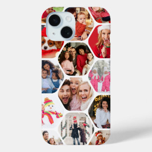 Coque Case-Mate iPhone Collage de photos multiples hexagone moderne