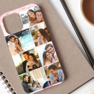 Case-Mate iPhone Case Collage de photos personnalisé 7 marbre rose
