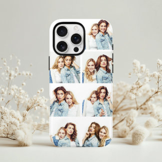 Coque Case-Mate iPhone Collage de photos personnalisé 7 photos carrées bl